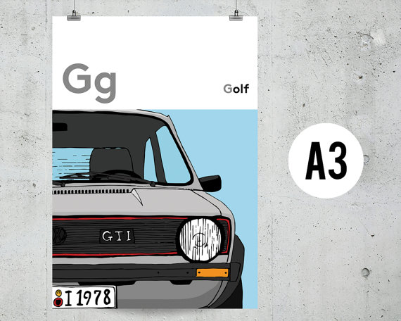 G is for Golf by KulaShop via Etsy