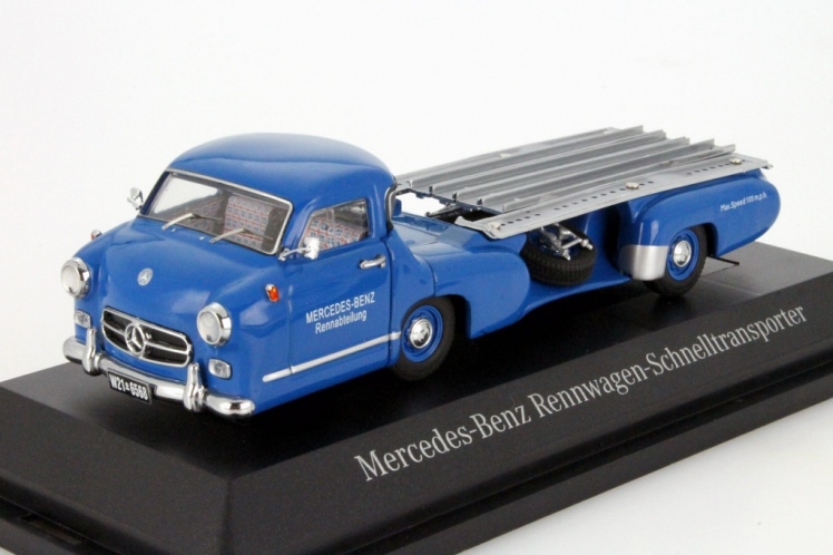 1955 MERCEDES RACE CAR TRANSPORTER The Blue Wonder PHOTO 178-z