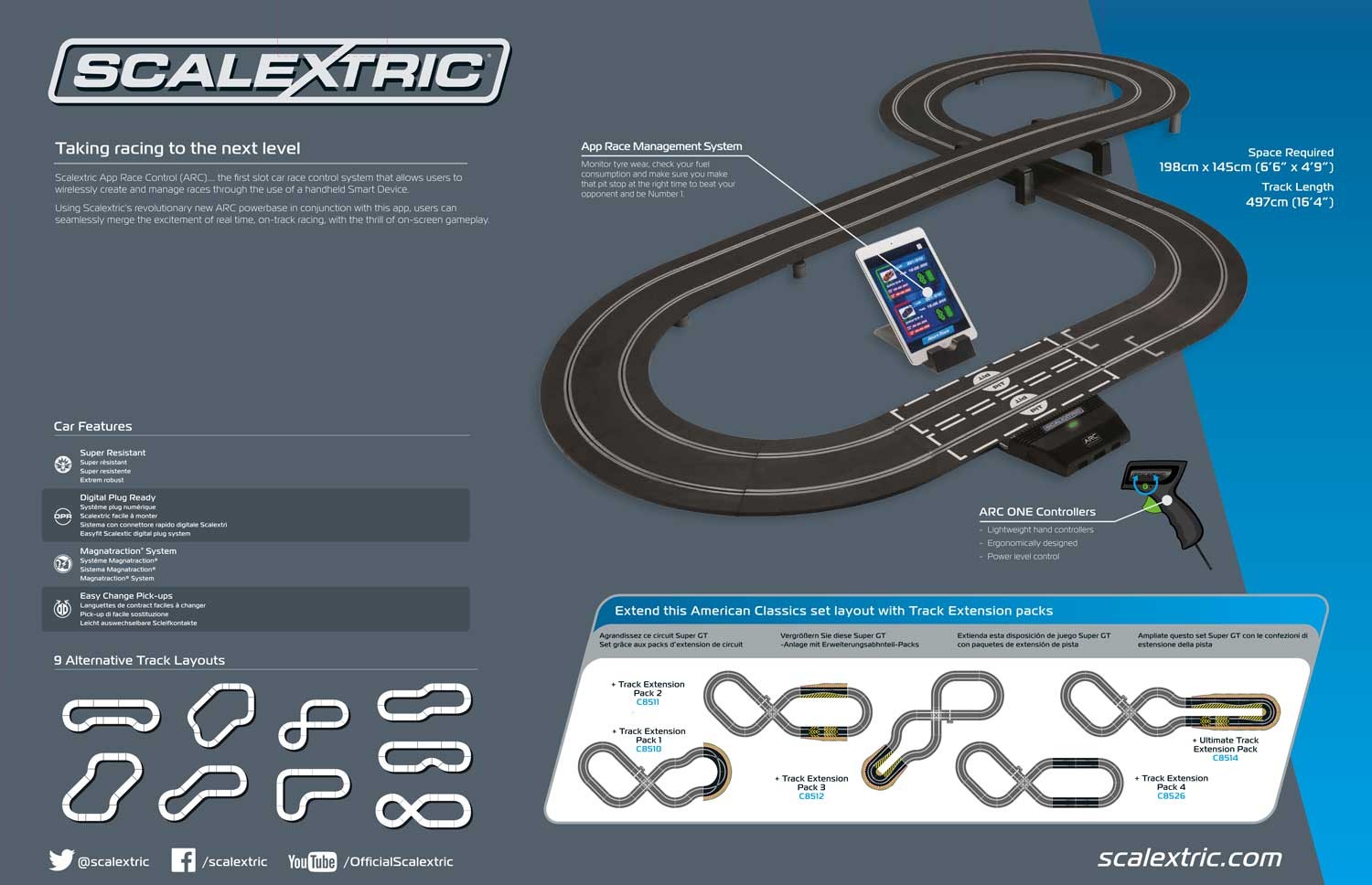 Scalextric C1362 Arc One American Classics Racing Set 
