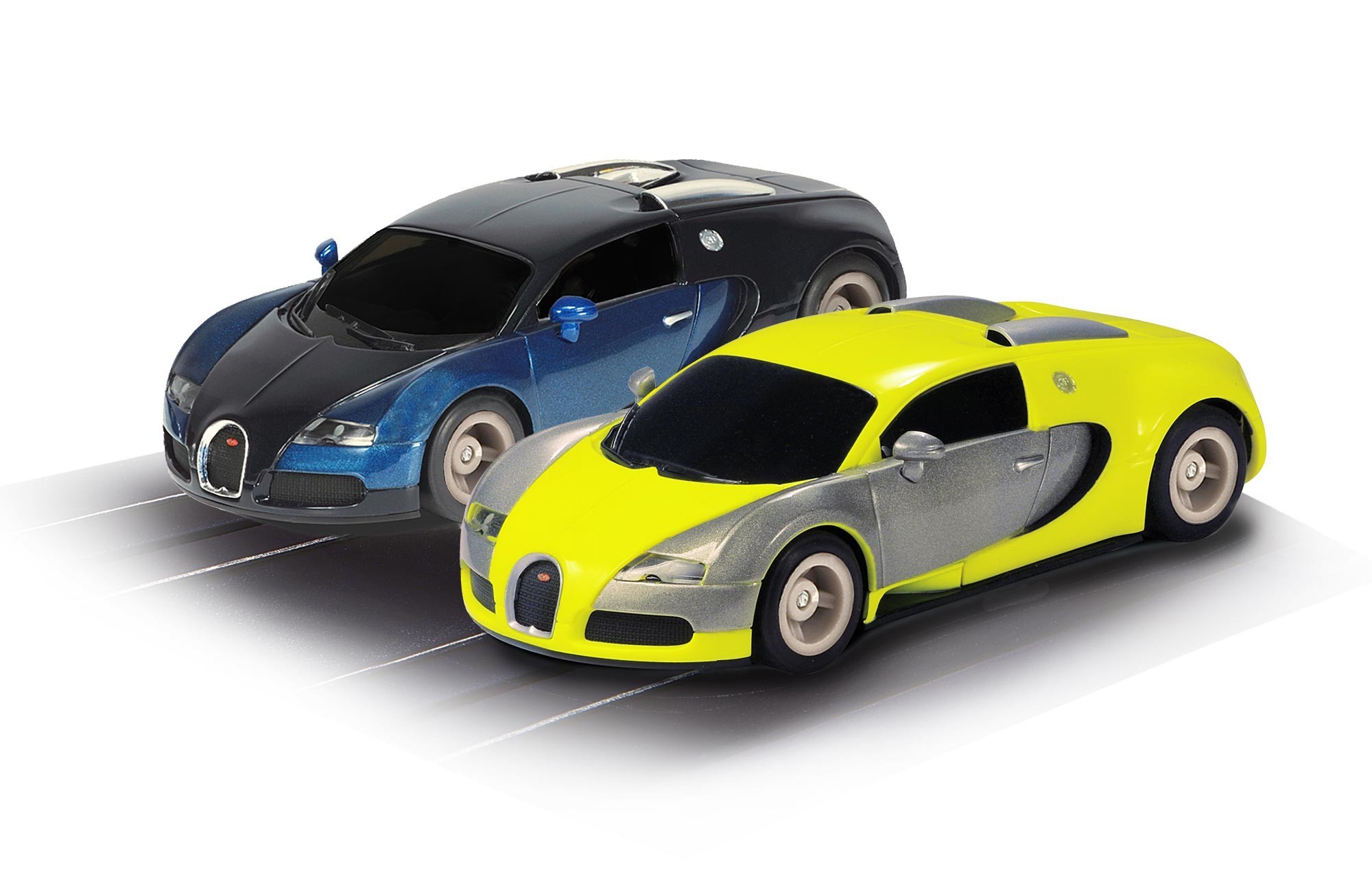 MORE CARS 4 SALE PAIR 1:64 SCALE COMPLETE MICRO SCALEXTRIC RALLY BUGATTI CARS 