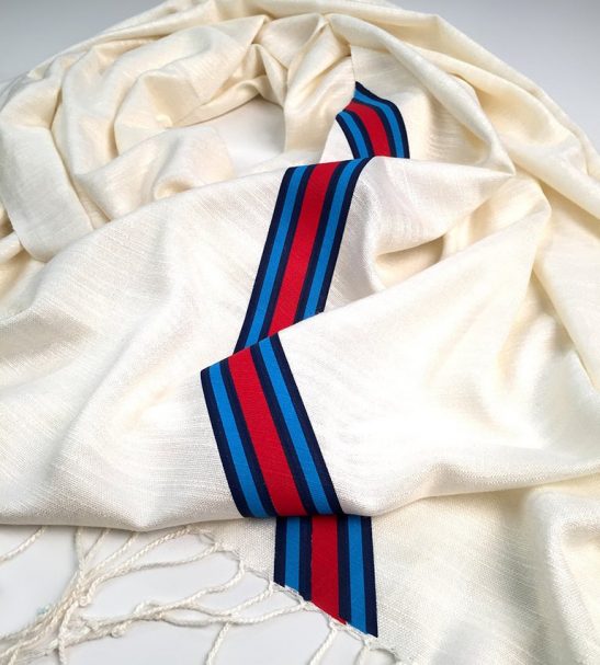 Martini Racing Stripes Scarf by Cyberoptix Tie Lab - Choice Gear