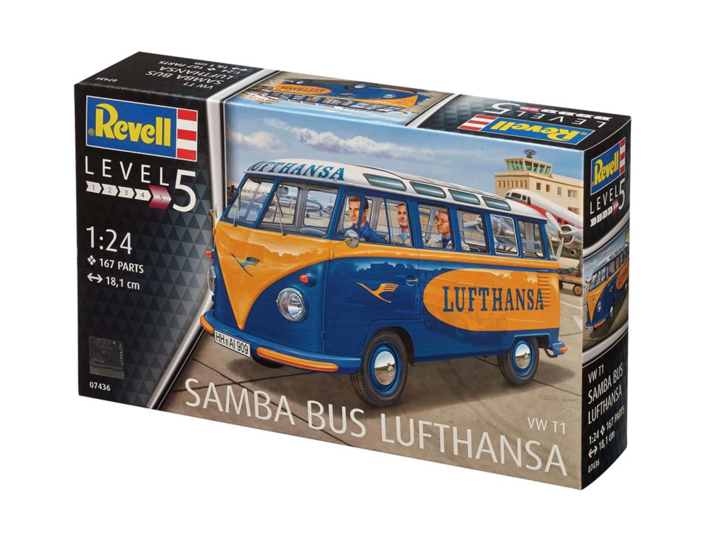 Lufthansa Revell GmbH 07436 1 24 Escala Kit de plástico Modelo VW T1 Samba Bus